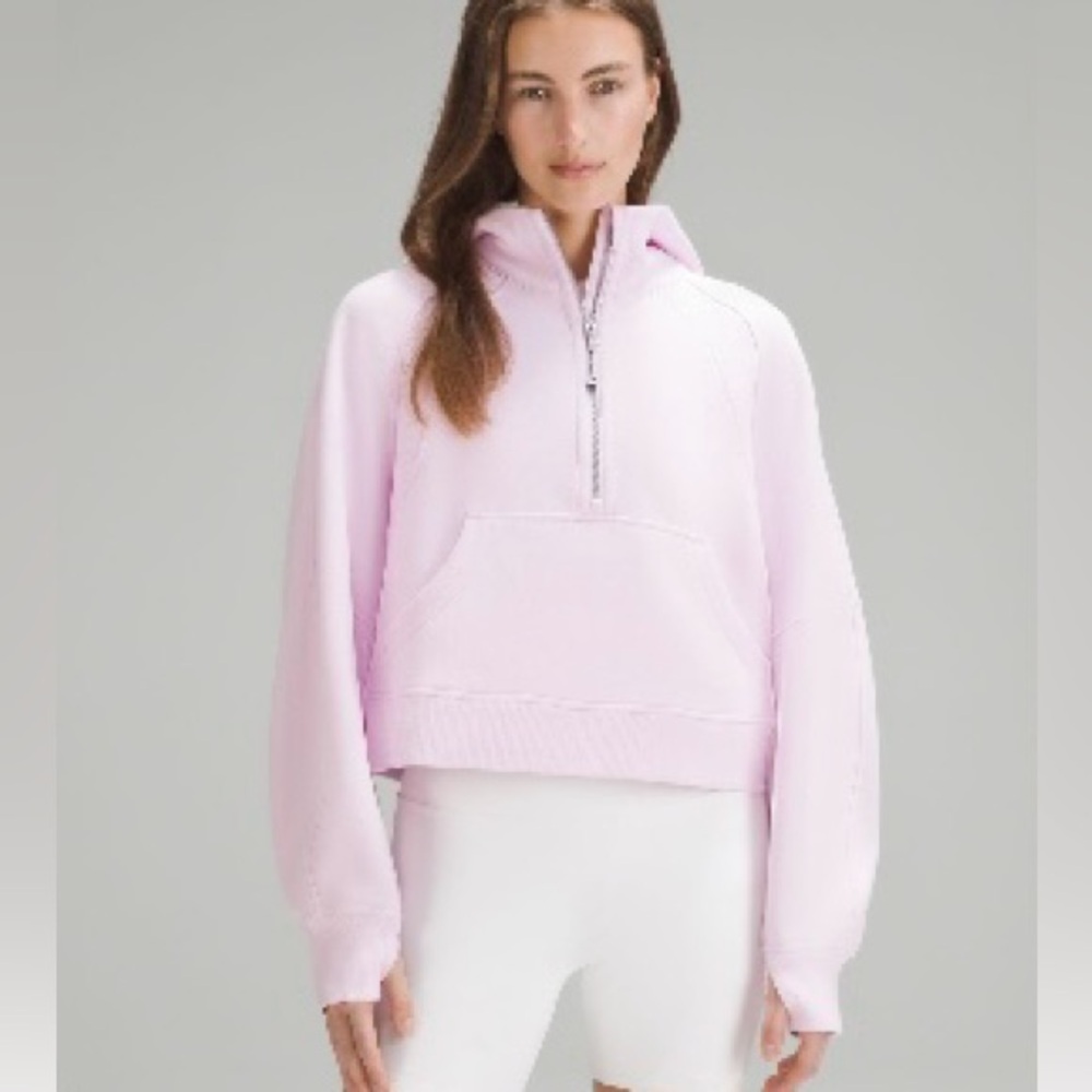 Lululemon Athletica Pink Oversized Half-Zip Hoodie